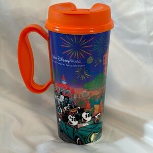 Walt Disney World Resort Reusable Refillable Parks Mug Orange Mickey and Friends